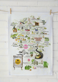 Roadside Stalls Tea Towel